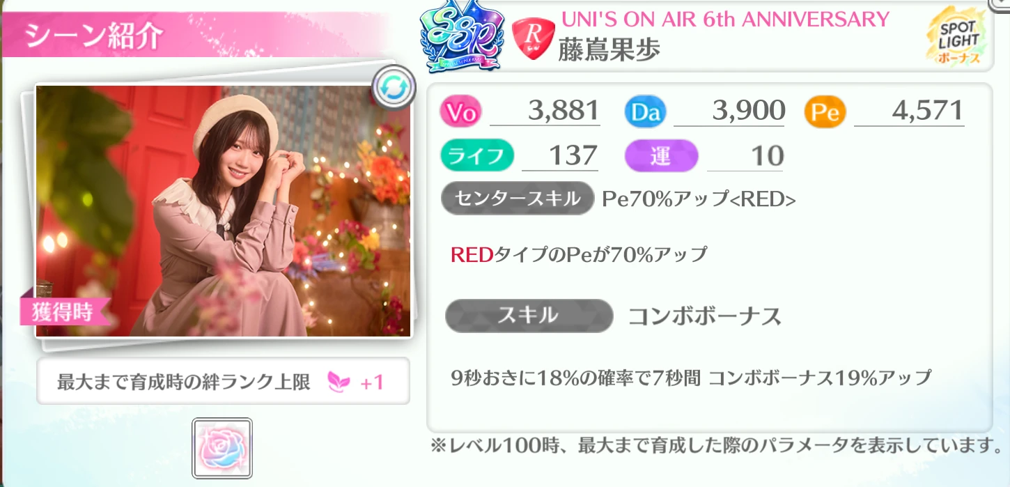 藤嶌果歩 / UNI'S ON AIR 6th ANNIVERSARY