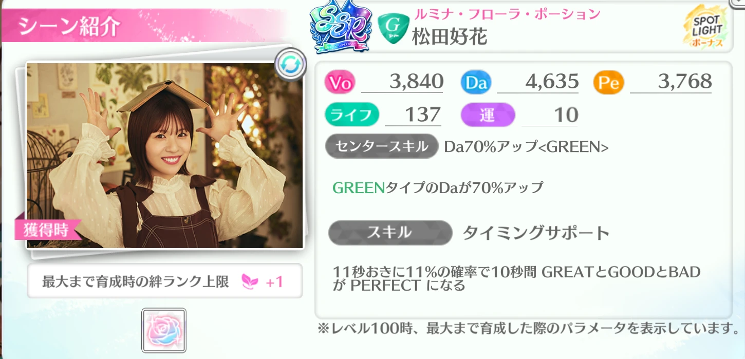 松田好花 / ルミナ・フローラ・ポーション