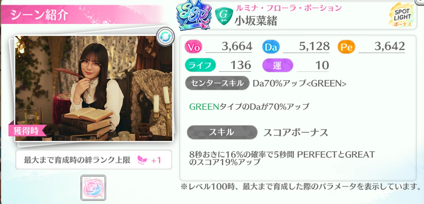 小坂菜緒 / ルミナ・フローラ・ポーション